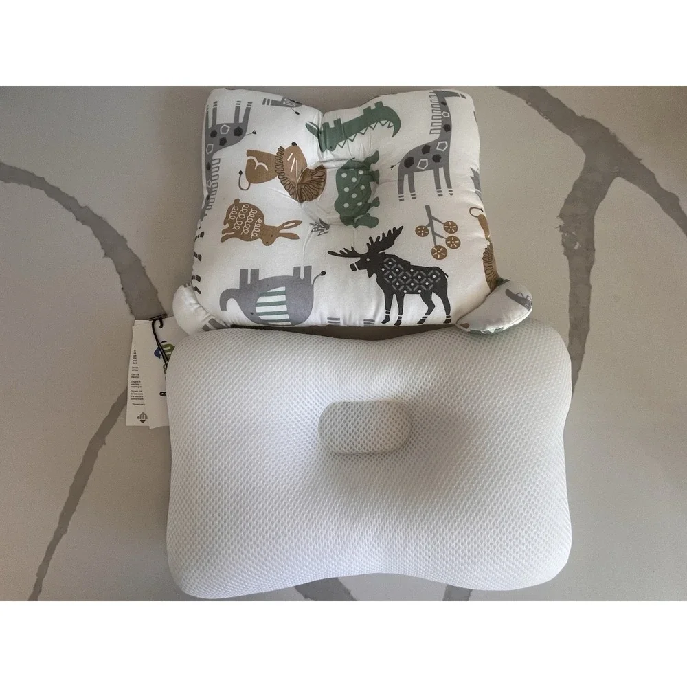 Welslife Hypoallergenic Baby Head Neck Support Organic Cotton Cover Machine Wash